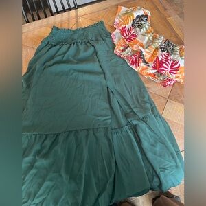 SHEIN Green Maxi Skirt
